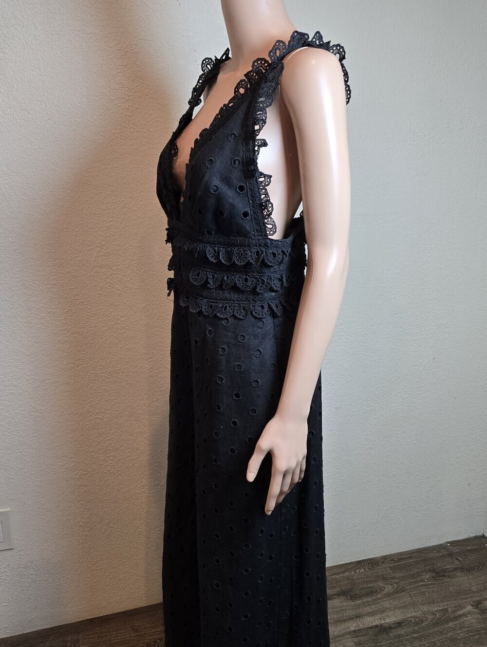 Zimmermann Winsome Black 100% Linen Jumpsuit Size 2 - Picture 13 of 16